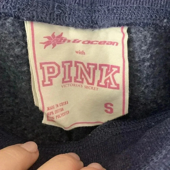 Victoria’s Secret pink navy blue Michigan Wolverines sweatsuit set size small - Picture 3 of 16